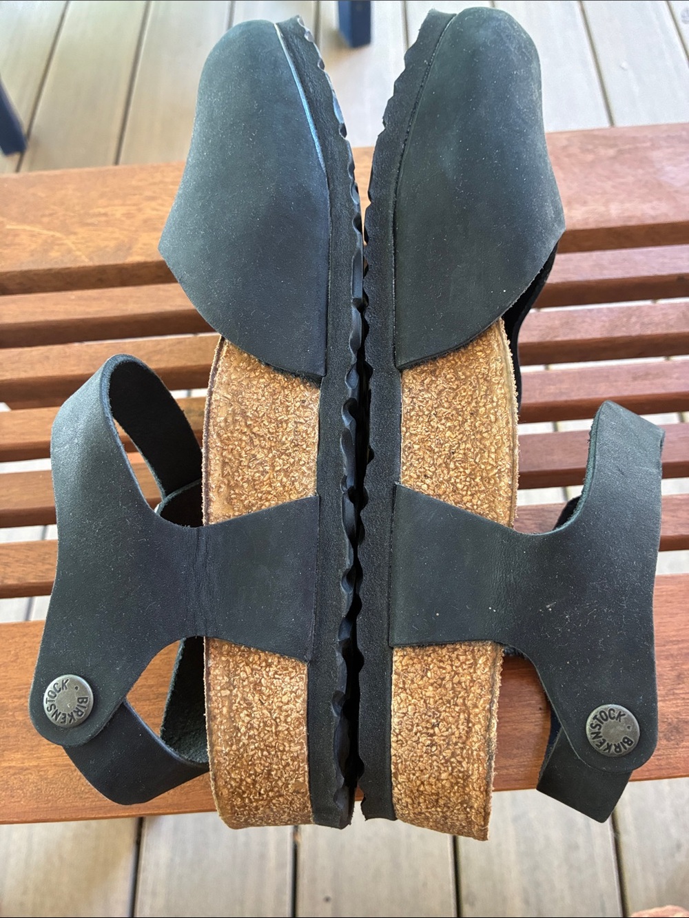 Birkenstock Messina Mary Jane sandals shoes in black nubuck leather - Picture 4 of 7